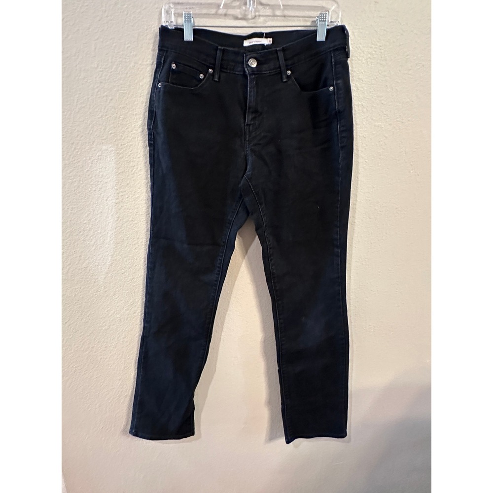 Levi's 505 Straight Leg Black Jeans Classic Casual Denim Size‎ 28